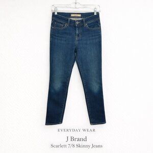 J Brand Scarlett Seven Eights Skinny Jeans Dark Wash Mid Rise Women’s 27